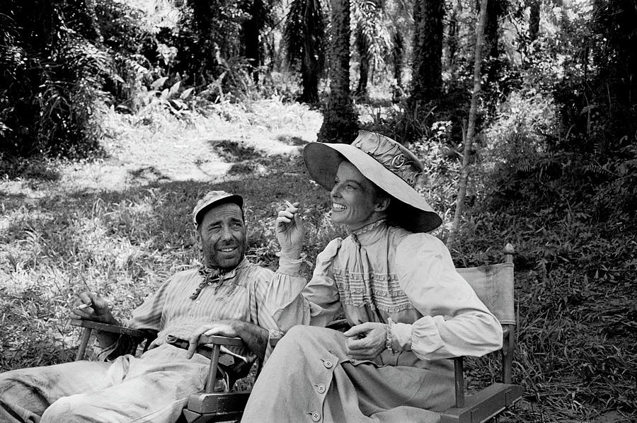Bogart and Hepburn During African Queen Filming Photograph by Eliot Elisofon