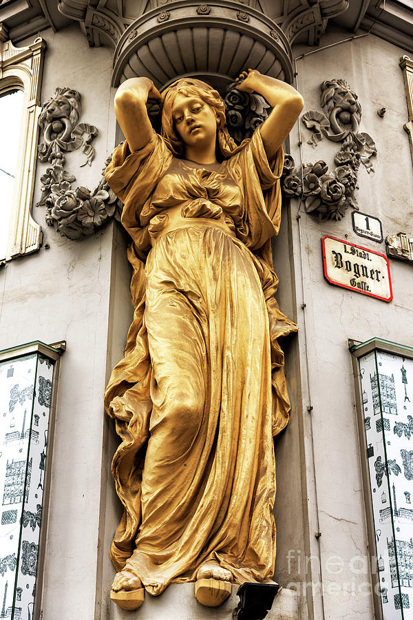Bognergasse Girl Sculpture in Vienna Photograph by John Rizzuto