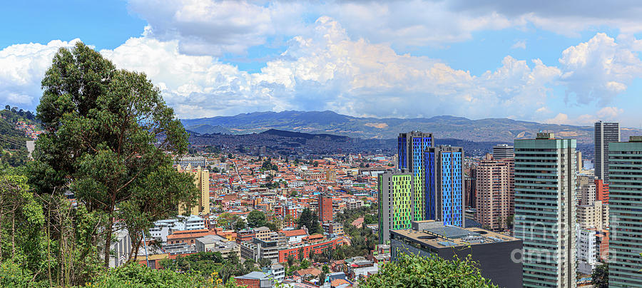 Bogota, Colombia - High Angle View of the South American, Andean ...