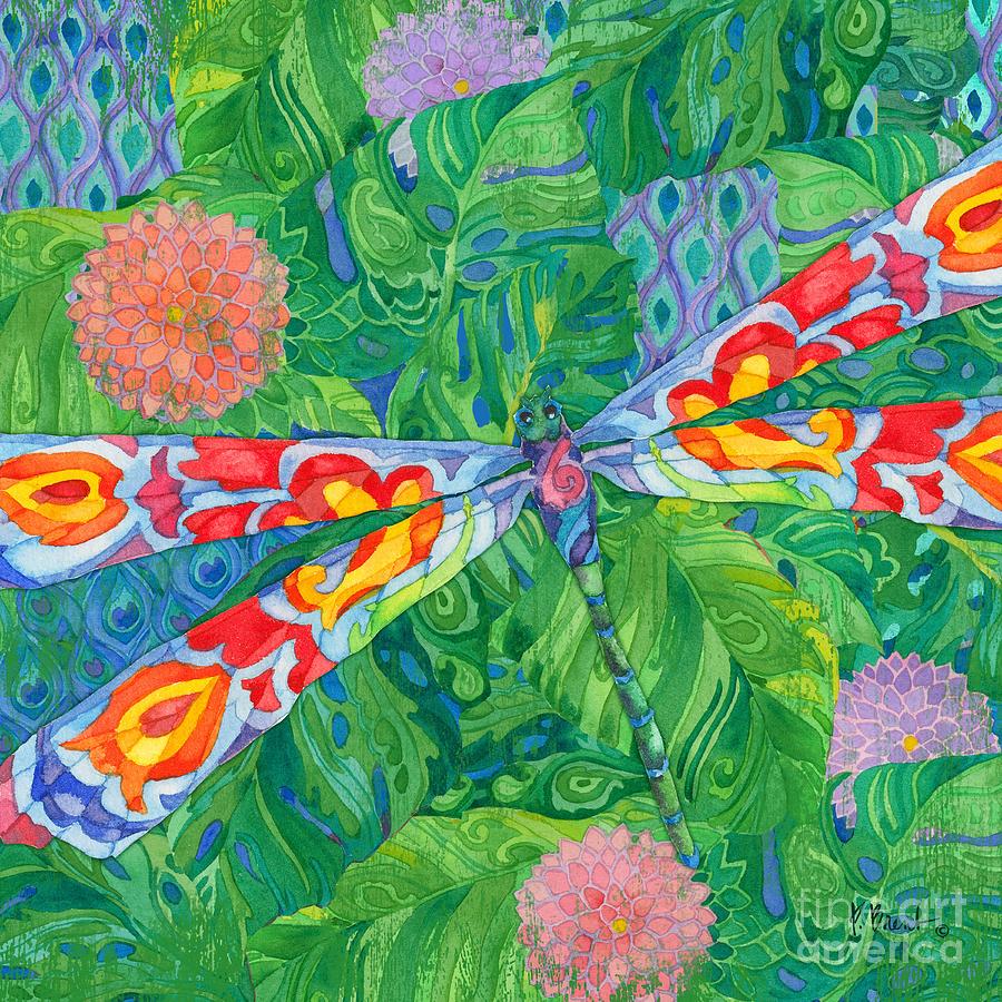 Insects Painting - Boho Dragonfly by Paul Brent