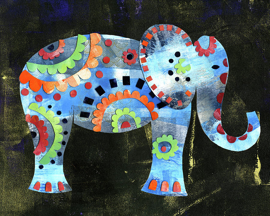 Boho Elephant 1 Painting by Summer Tali Hilty - Fine Art America