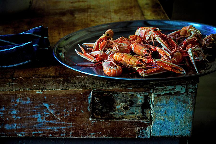 Boiled Langoustines Photograph by Roger Stowell