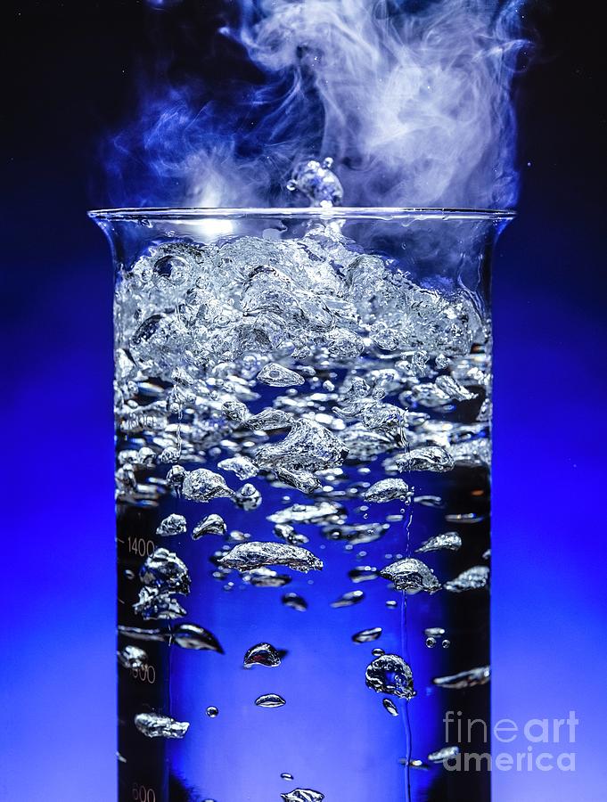 Boiling Water In A Tall Beaker Photograph by Martyn F. Chillmaid/science Photo Library