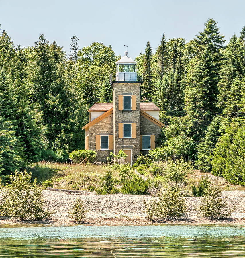 Tree Photograph - Bois Blanc Island Lighthouse by Phyllis Taylor