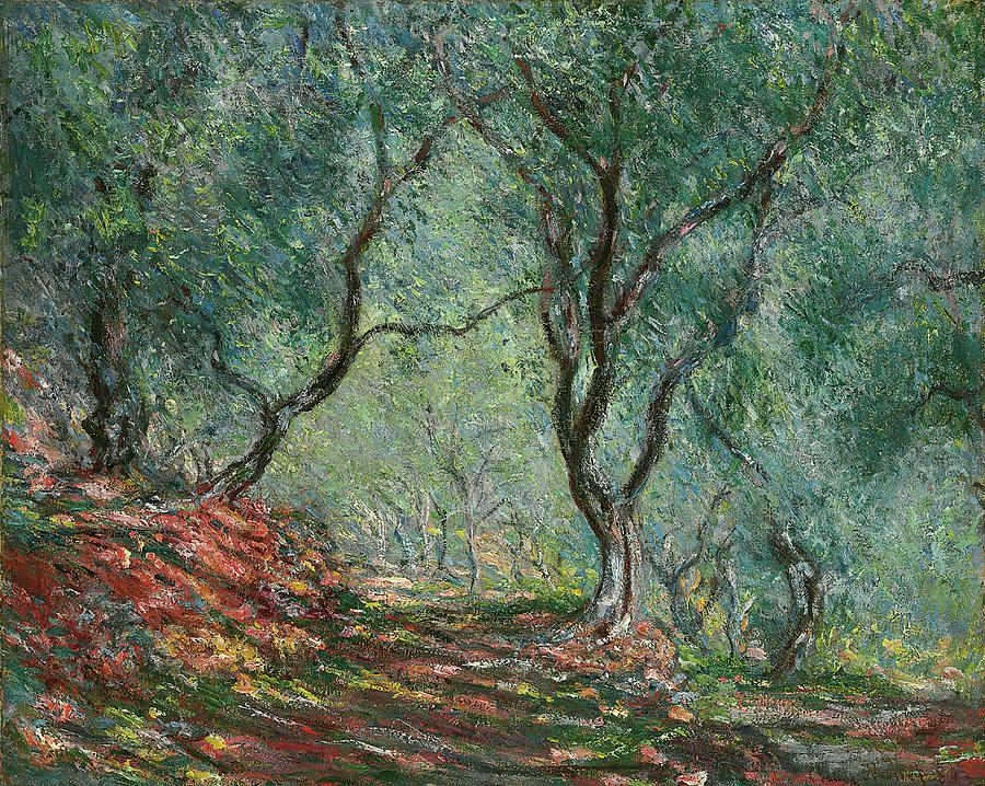 Claude Monet Painting - Bois Doliviers Au Jardin Moreno by Claude Monet