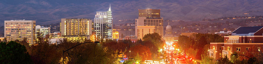 Boise downtown under night light Photograph by Vishwanath Bhat - Fine ...