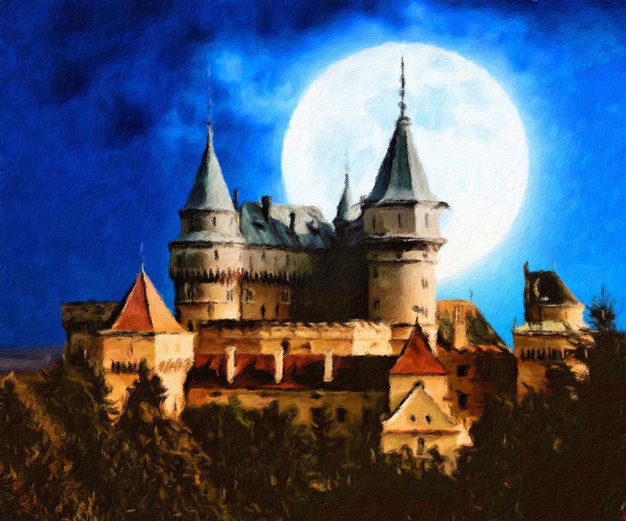 Bojnice Castle Painting by Vincent Monozlay