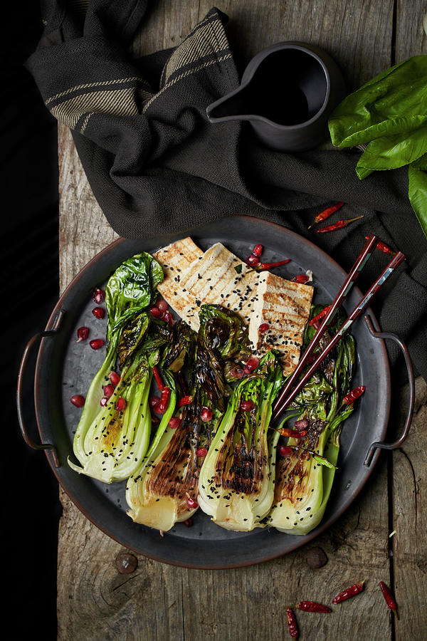 Bok Choy Salad With Fried Fish Photograph by Addictive Stock