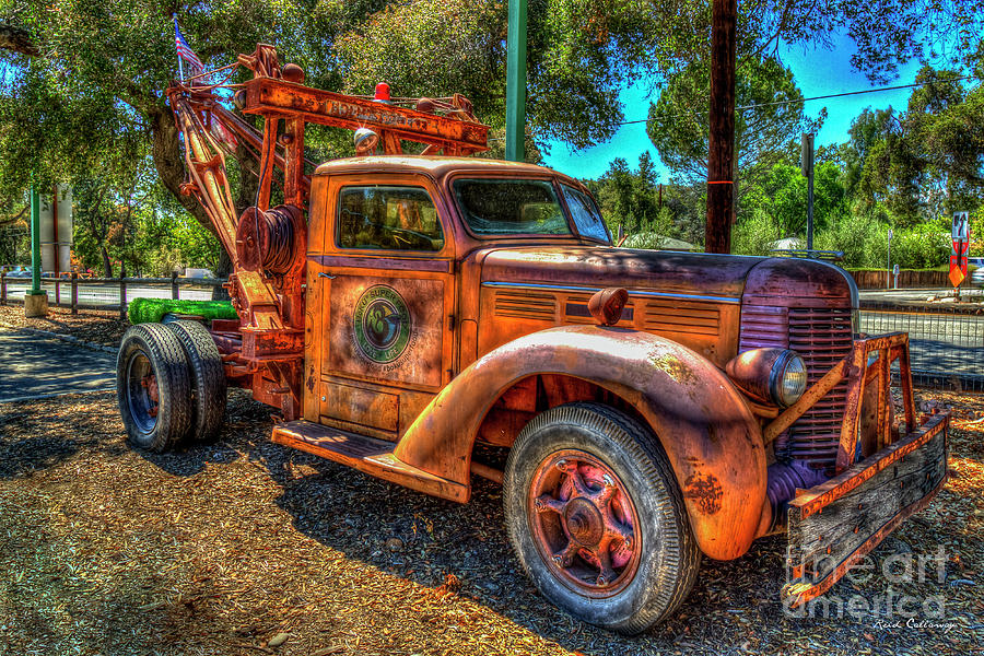 BoKU Super Food Antique Wrecker Truck Los Angeles California Art Photograph by Reid Callaway