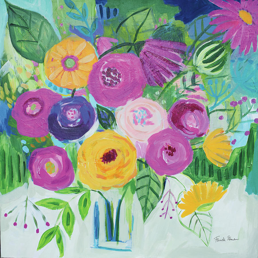 Bold Florals Painting by Farida Zaman - Fine Art America