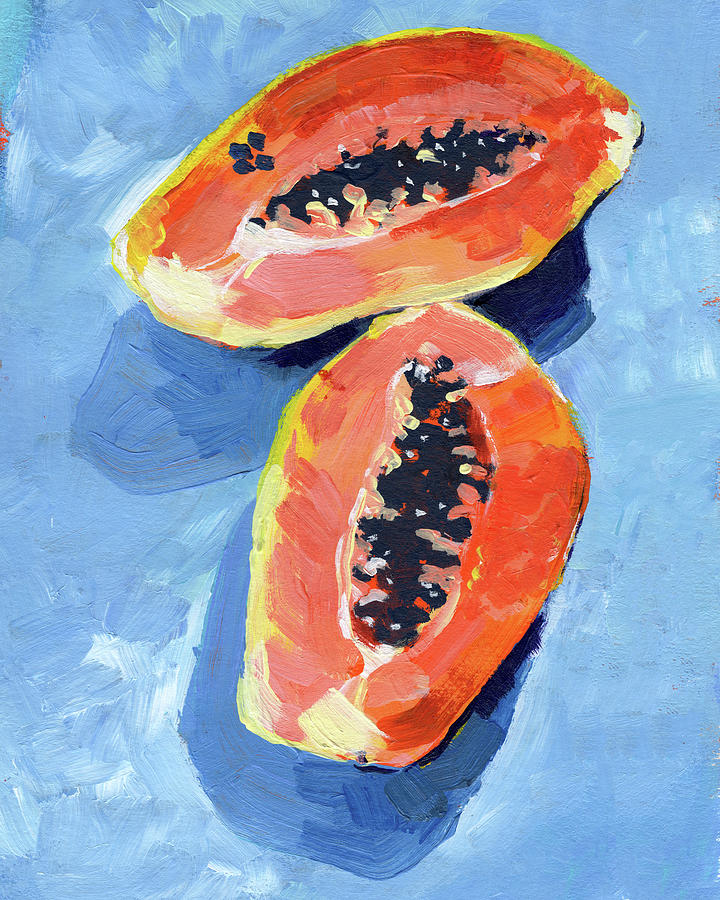Fruit Painting - Bold Papaya II by Jennifer Paxton Parker