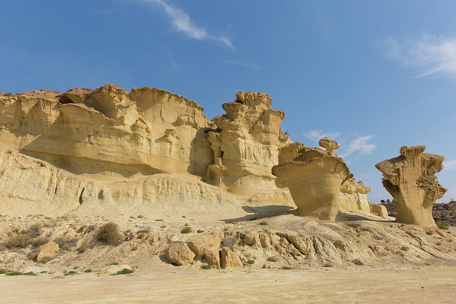 Bolnuevo sandstone natural rock erosions Mazarron Murcia Spain ...