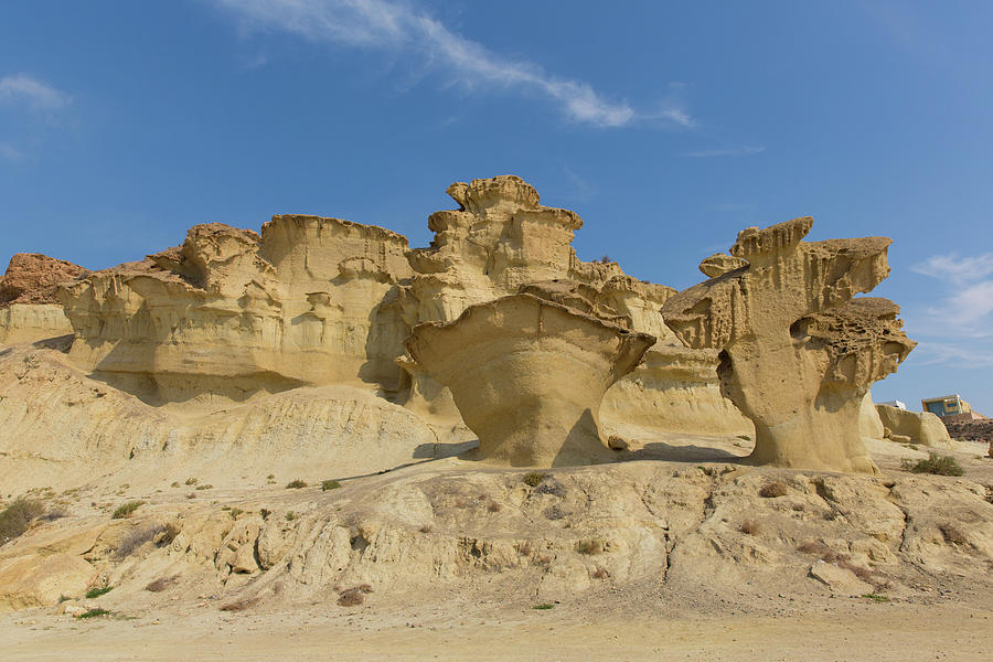 Bolnuevo sandstone rock erosions tourist attraction near Mazarron Spain ...