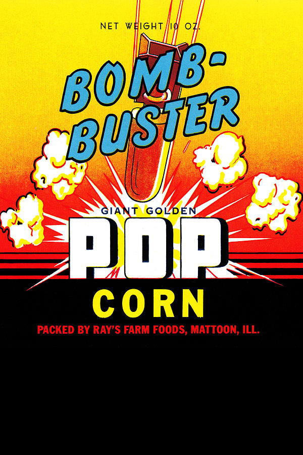 Bomb-Buster Giant Golden Popcorn Painting by Unknown