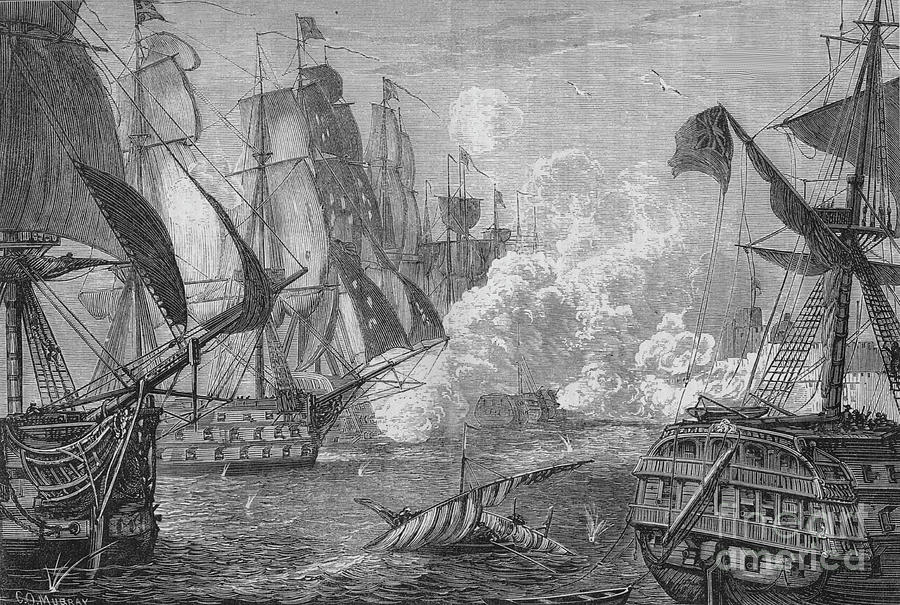 Bombardment Of Acre Drawing by Print Collector