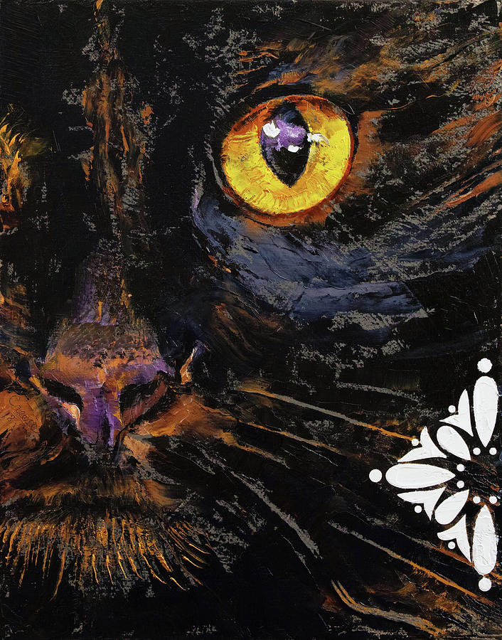 Bombay Cat Painting by Michael Creese
