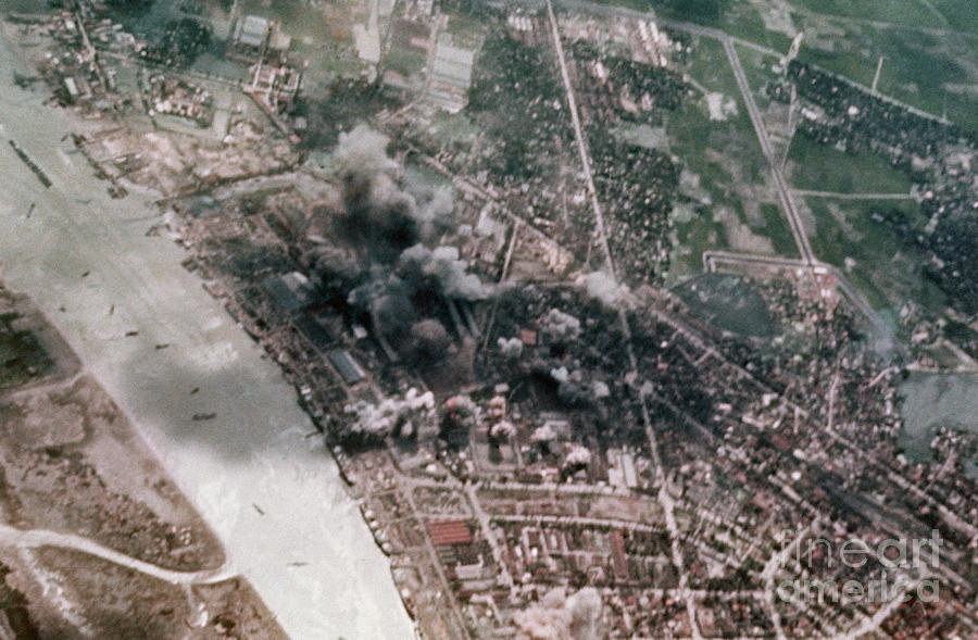 Bombing Of Haiphong Harbor Photograph by Bettmann