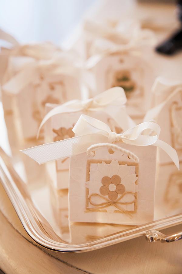 Bomboniere italian Wedding Favour - Small Bag Of Sugared Almonds Photograph by Imagerie