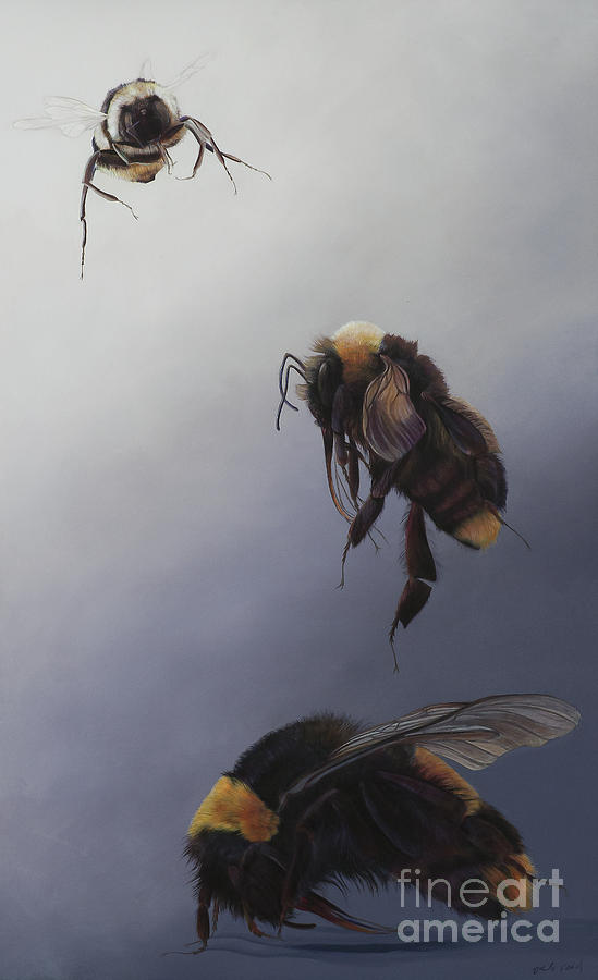 Bombus flight Two Painting by Odile Kidd