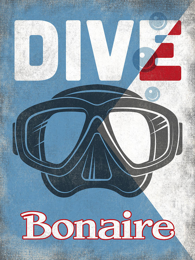 Bonaire Photograph - Bonaire Vintage Scuba Diving Mask by Flo Karp Bonaire Photograph - Bonaire Vintage Scuba Diving Mask by Flo Karp