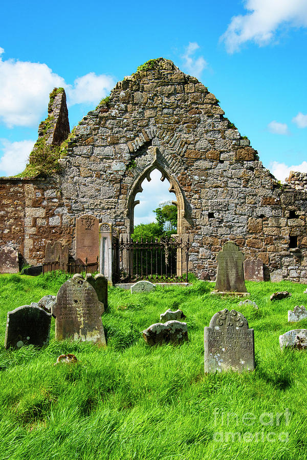 Bonamargy Friary and Tombstones Photograph by Bob Phillips