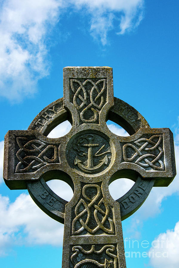 Bonamargy Friary Celtic Cross Photograph by Bob Phillips