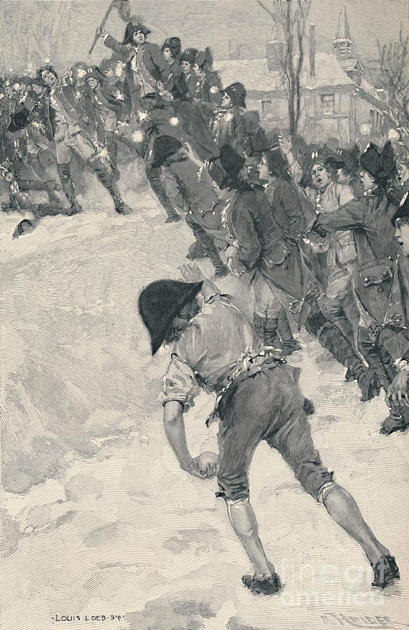 Bonaparte Attacking Snow Forts Drawing by Print Collector