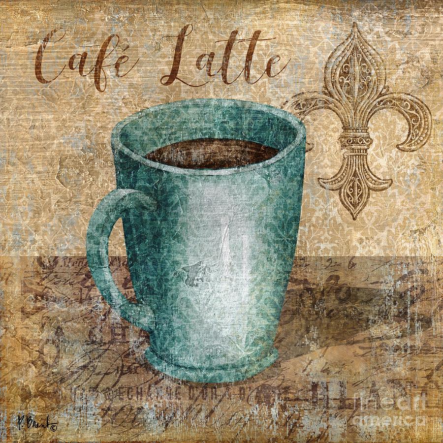 Coffee Painting - Bonjour Cafe II by Paul Brent