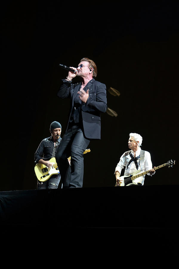 Bono The Edge Adam Clayton U2 Joshua Tree Tour 2017 New Orleans Superdome Photograph by Shawn OBrien