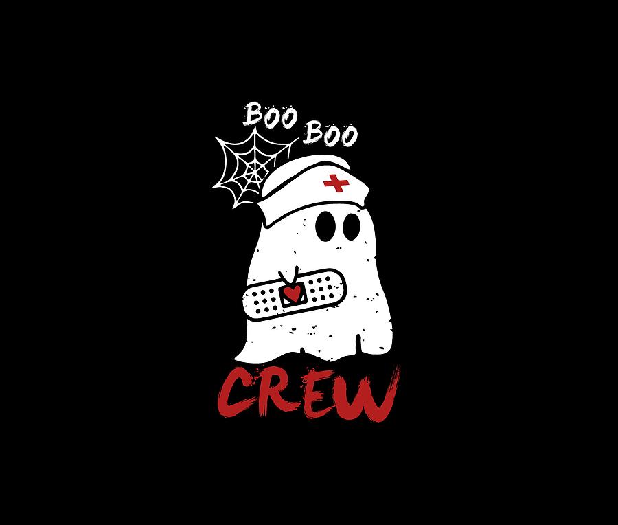 Boo Boo Crew Halloween Ghost Nurse Digital Art by Creative Designs ...