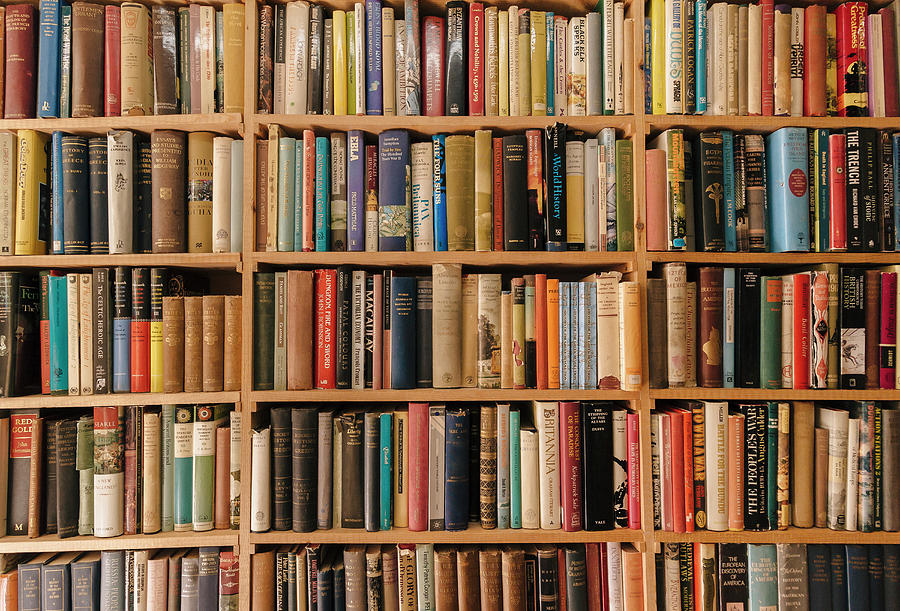 Book Photograph - Book Shelves by David Madison