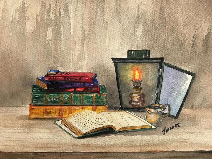 Book Painting - Books - Still Life by Jeffrey A Moore