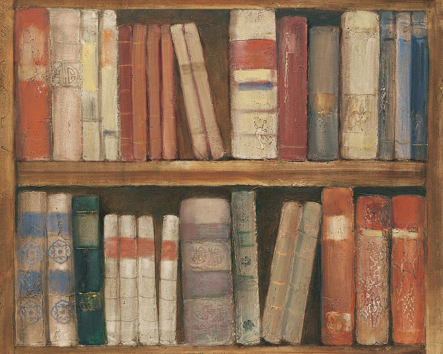 Book Painting - Bookshelves by Albena Hristova