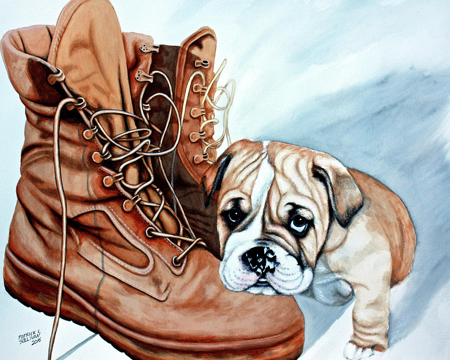 Boot Painting - Boots Bulldog by Patrick Sullivan