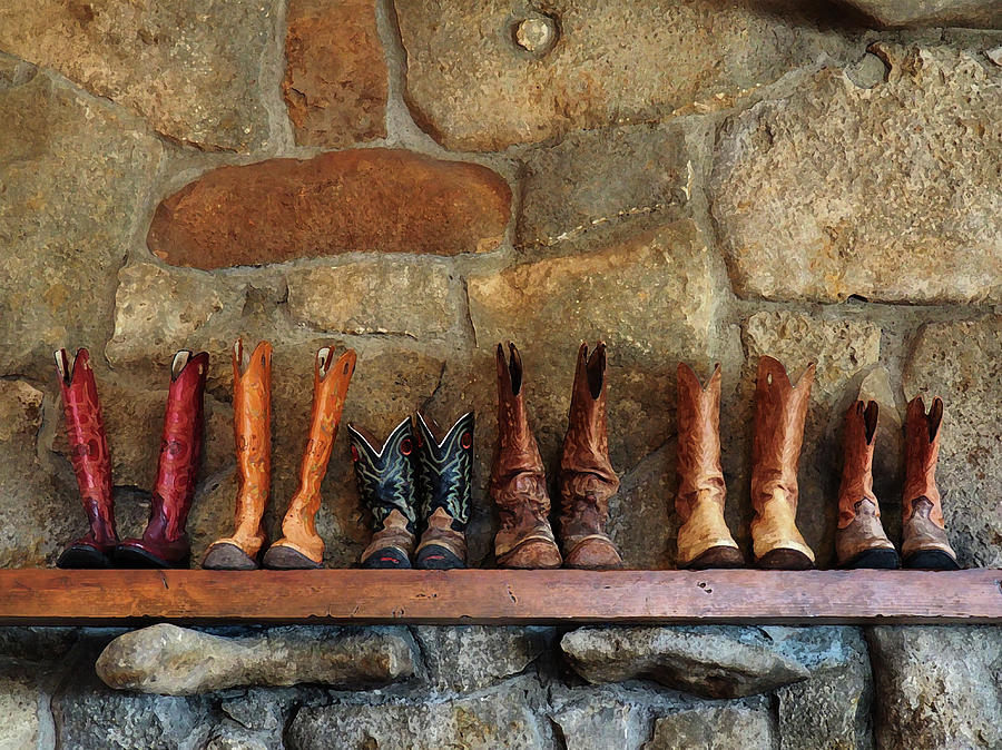 Boots on a Shelf Photograph by J Havnen - Pixels