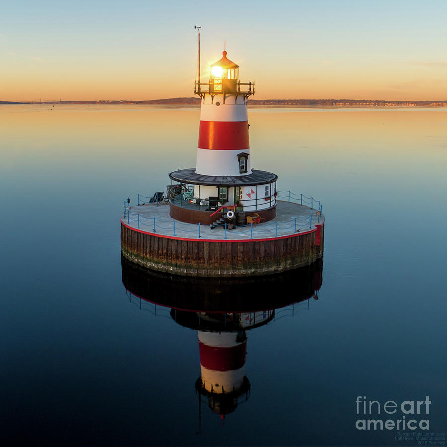 Borden Flats Lighthouse, Fall River, MA Photograph by Mike Gearin