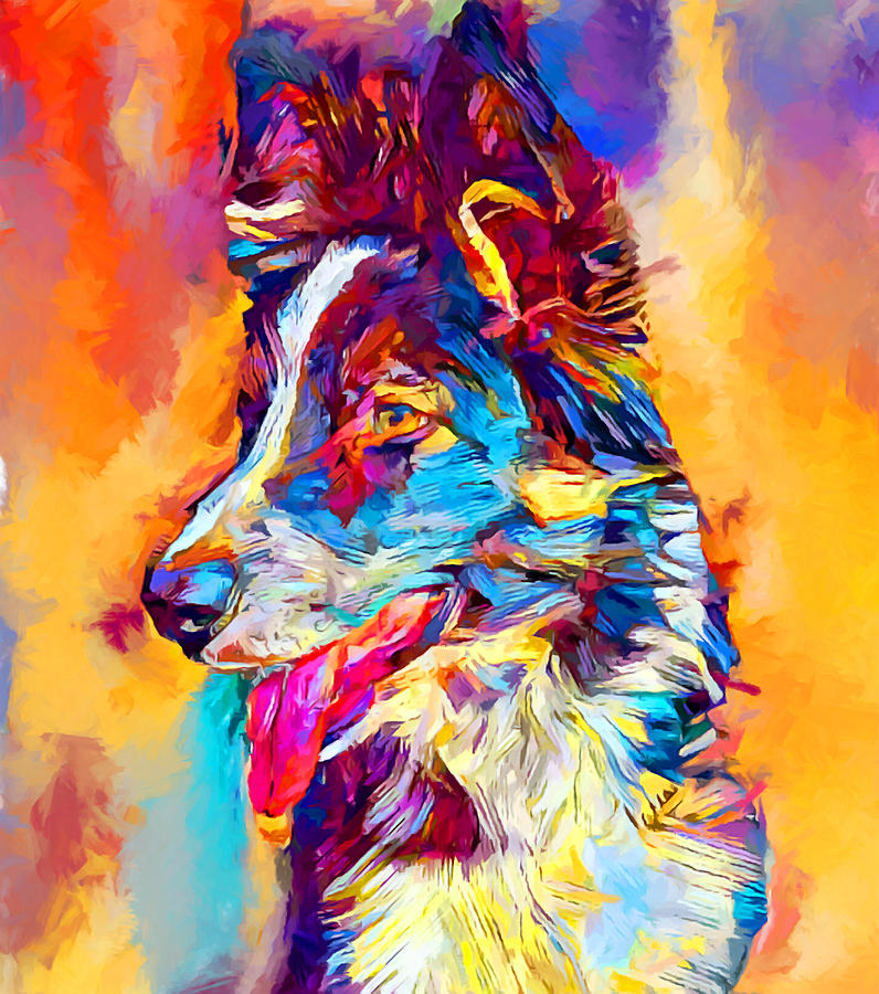 Border Collie 3 Painting by Chris Butler