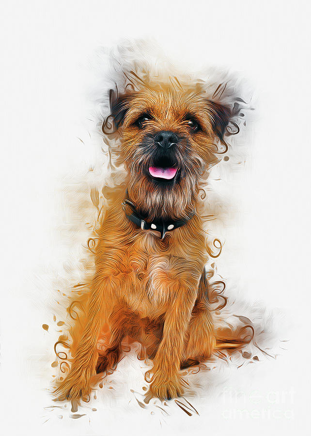 Border Terrier Digital Art by Ian Mitchell