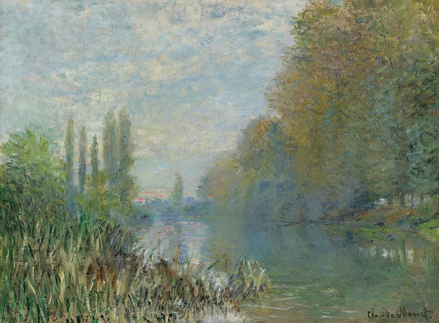 Claude Monet Painting - Bords De La Seine En Automne by Claude Monet
