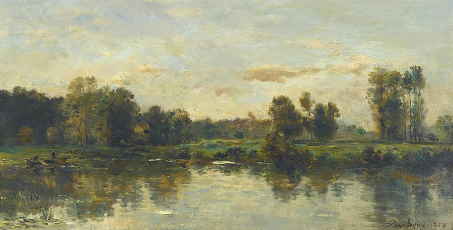 Bords Du Fleuve Painting by Charles Francois Daubigny - Fine Art America