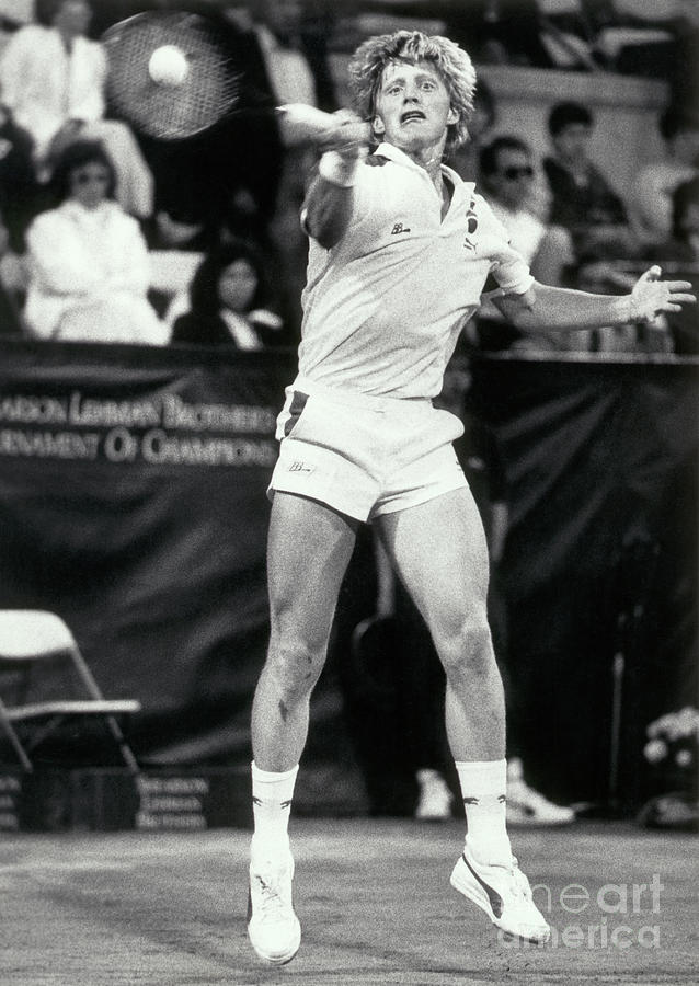 Boris Becker Hitting Return Shot Photograph by Bettmann