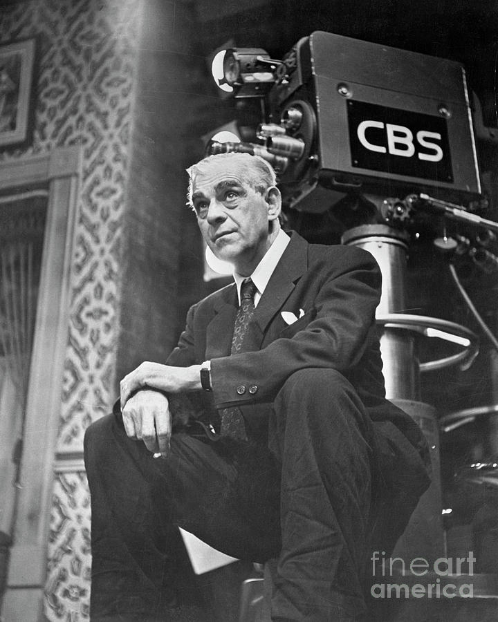 Boris Karloff Resting Near Television Photograph by Bettmann