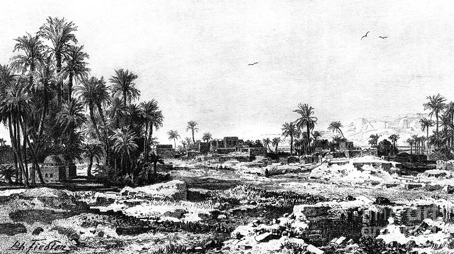 Borough Of Karnak, Egypt, 1881. Artist Drawing by Print Collector