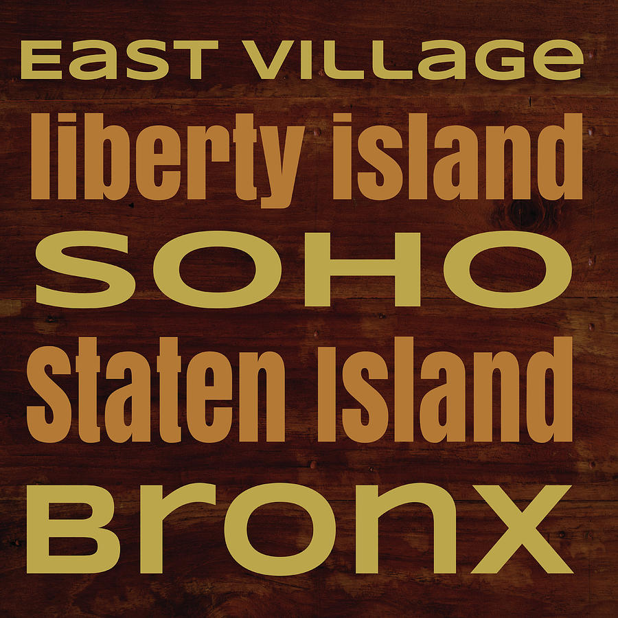 Boroughs Mixed Media - Boroughs Of New York I by Elizabeth Medley