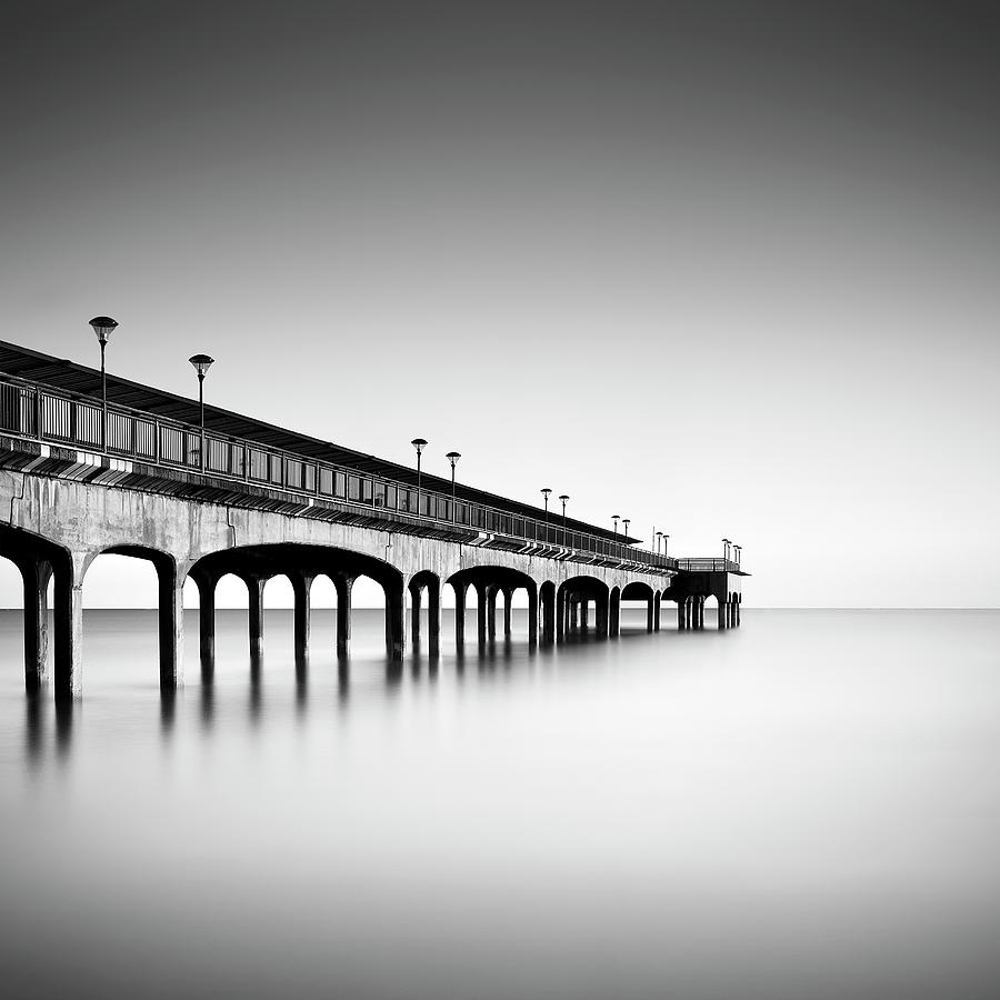 Black And White Photograph - Boscombe Pier II by Rob Cherry