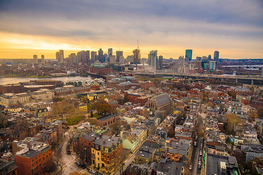 Boston Photograph - Bostom, Massachusetts, Usa Downtown by Sean Pavone