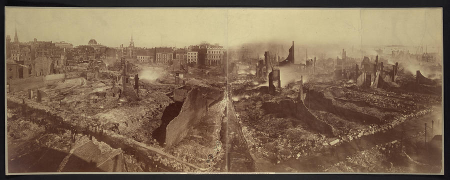 Boston, after the fire, November 9th & 10th, 1872 Painting by 