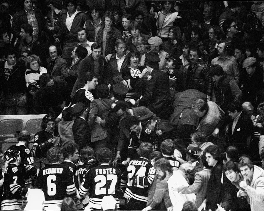 New York Rangers Photograph - Boston Bruins V New York Fans by B Bennett