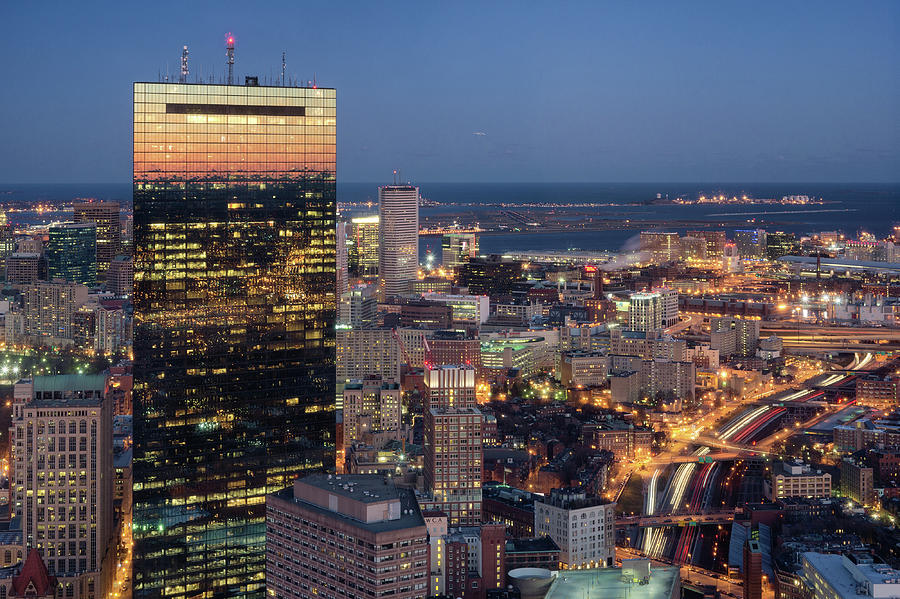 Boston By Night Photograph by Linh H. Nguyen Photography - Fine Art America