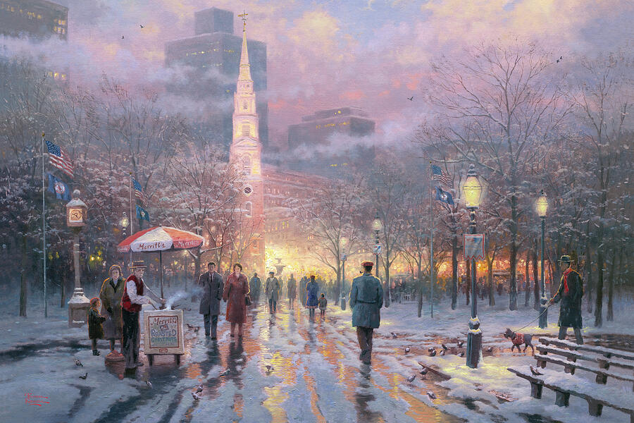 Boston Celebration Painting by Thomas Kinkade Boston Celebration Painting by Thomas Kinkade